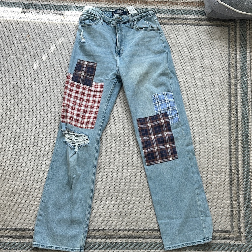 Patchwork Blue Jeans - image 1